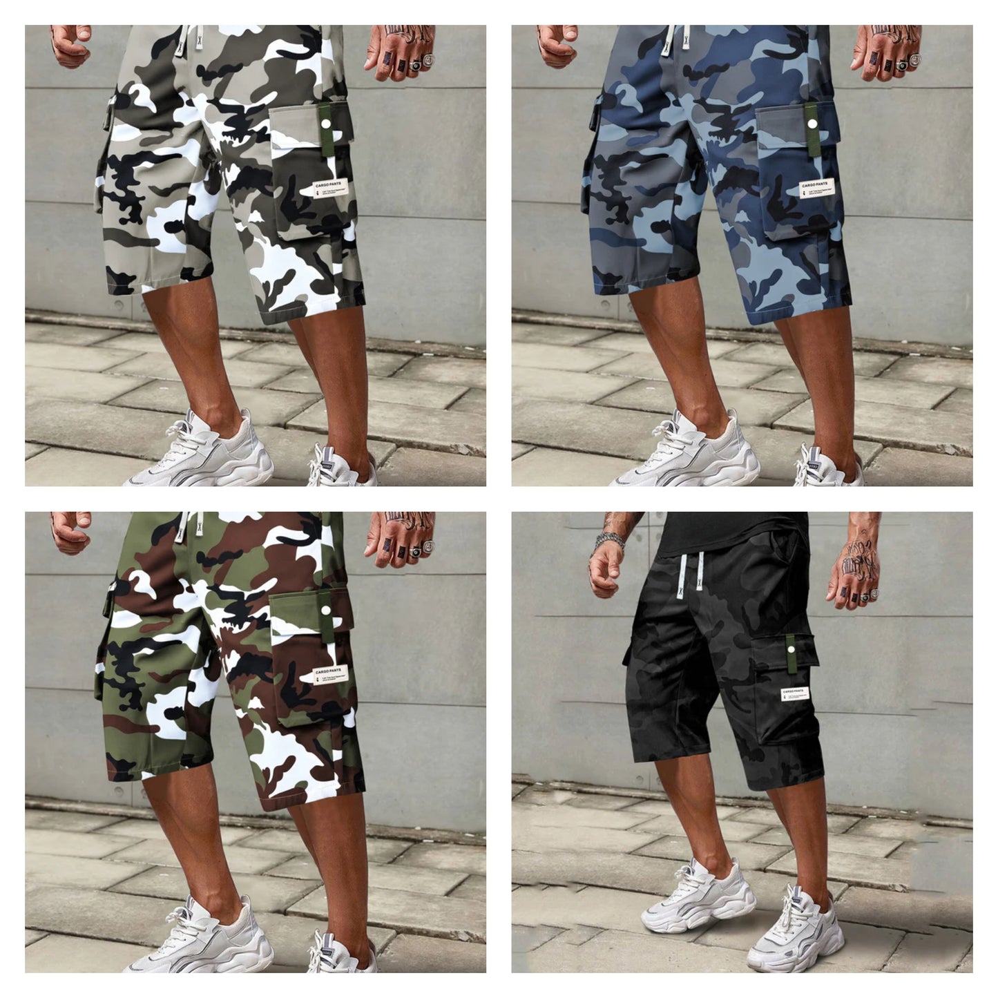 LAST DAY SALE 50% OFF Men's Casual Drawstring Capri Cargo Pants