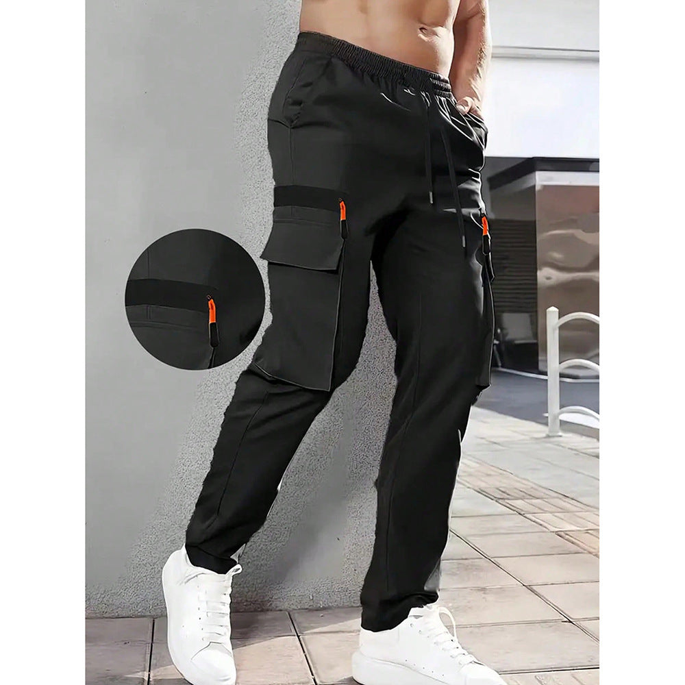 Men's Stretch Terry Cargo Pants – Casual Retro Fit | All-Season Daily Wear