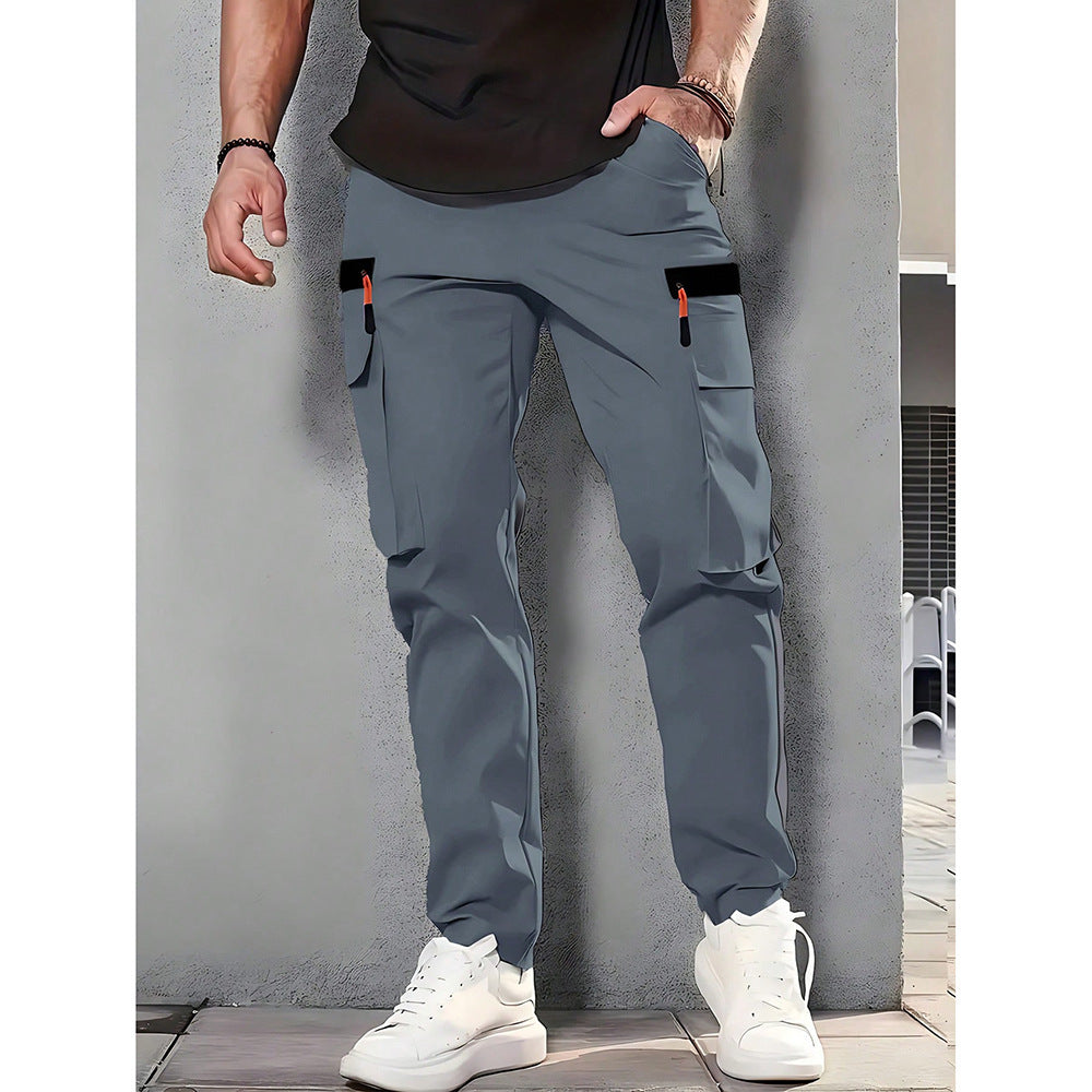 Men's Stretch Terry Cargo Pants – Casual Retro Fit | All-Season Daily Wear