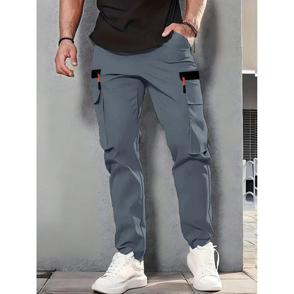 Men's Stretch Terry Cargo Pants – Casual Retro Fit | All-Season Daily Wear
