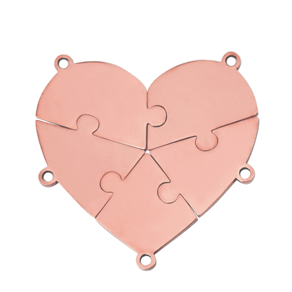 Friendship Puzzle Hearts - Personalized Heart Puzzle Name Necklace