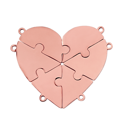 Friendship Puzzle Hearts - Personalized Heart Puzzle Name Necklace