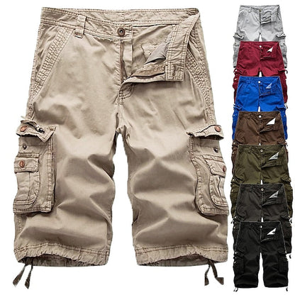 Nexenri Mens Cargo Shorts Multi Pockets Twill Cargo Shorts