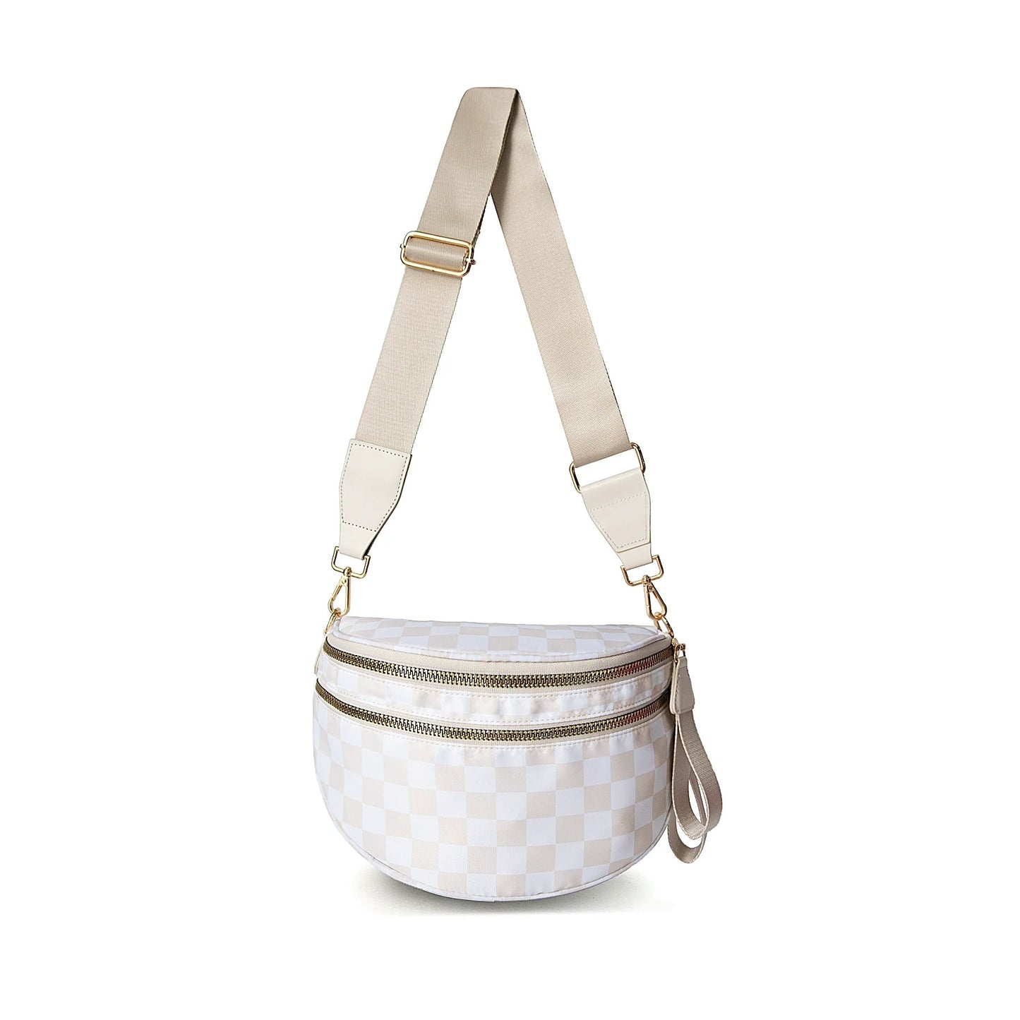✨Last Day 49% OFF✨Checkered Leather Bum & Crossbody Bag – RFID Protected-Buy 2 Get Free Shipping Today