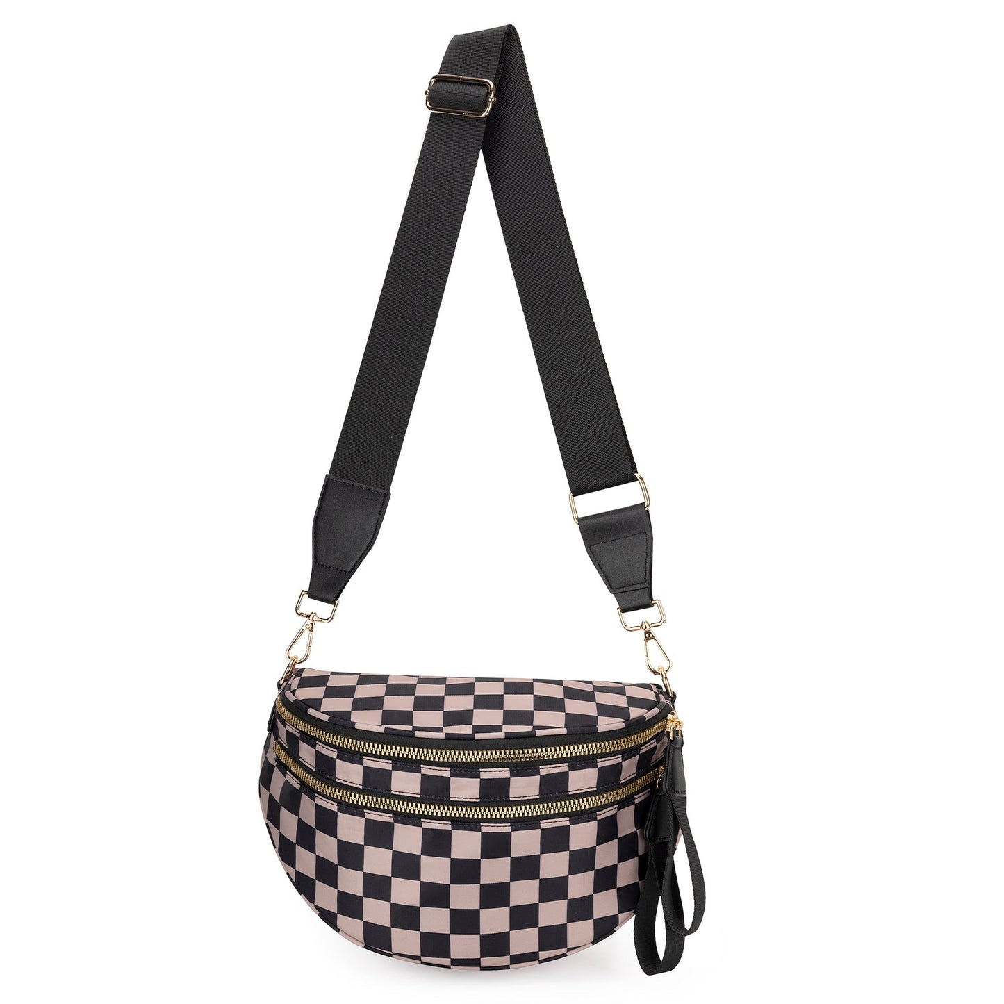 ✨Last Day 49% OFF✨Checkered Leather Bum & Crossbody Bag – RFID Protected-Buy 2 Get Free Shipping Today