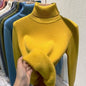 Women Turtleneck Sweater Autumn Winter Elegant Thick Warm Long