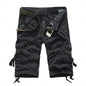 Men's Multi Pocket Plain Cargo Shorts
