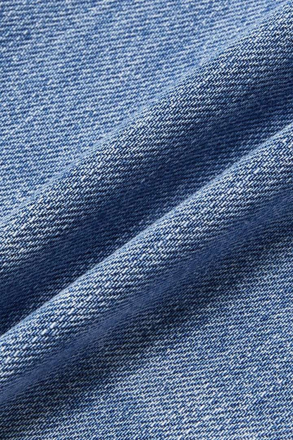 Wash Ripped Raw Hem Mid Rise Crop Jeans
