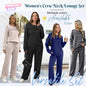 Women's Crew Neck Top & Drawstring Pants Set