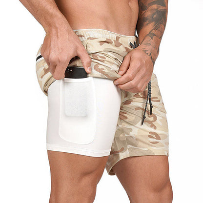 Men's Double Layer Sports  Beach Shorts