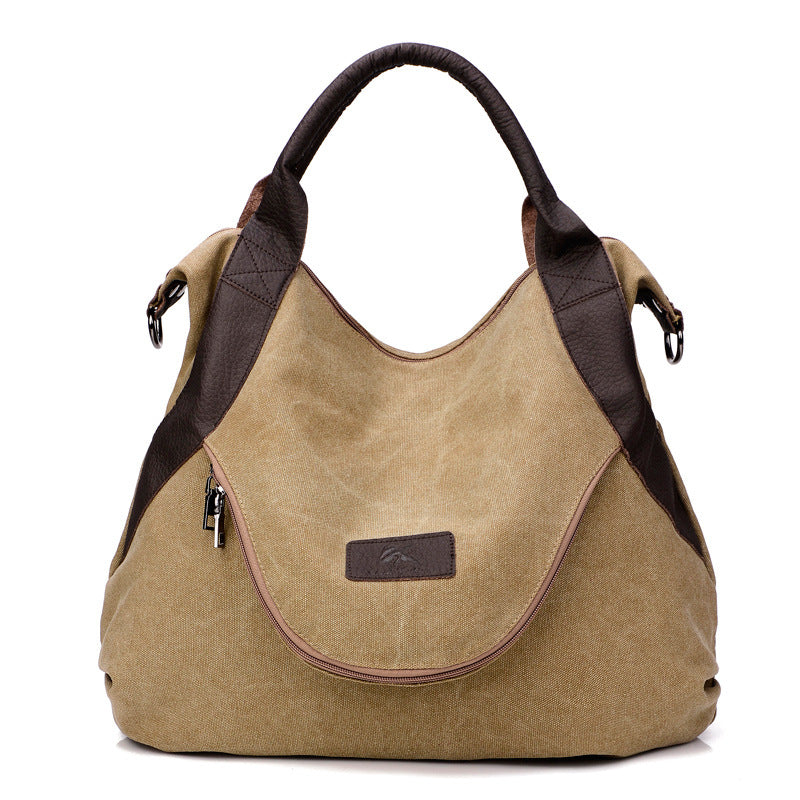 Large Casual Canvas Tote Shoulder Bag