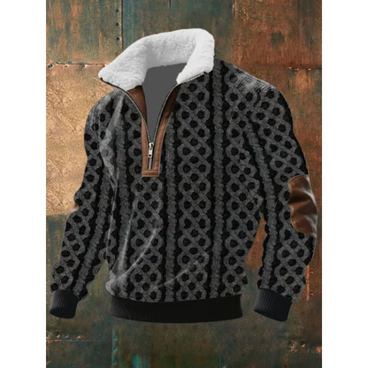 HIGH-COLLAR FLEECE SWEATER