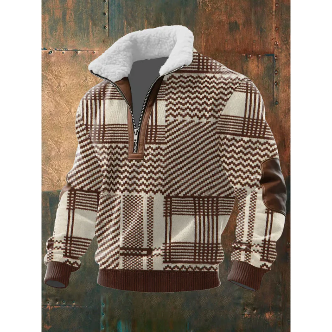 HIGH-COLLAR FLEECE SWEATER