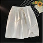 Men's Shorts Summer Street Wear Straight Loose Casual Pants solid color All-Match Thin Sports Five-Point Pants Beach