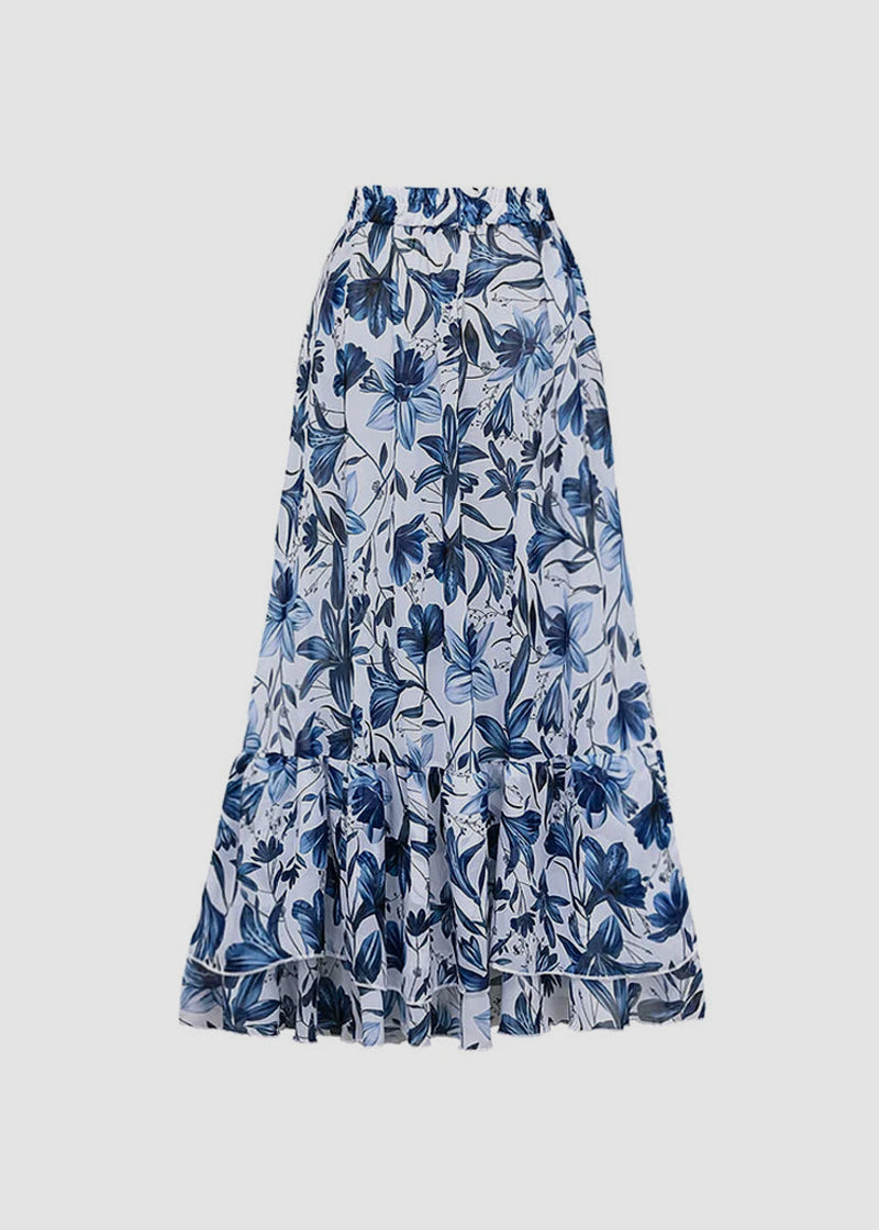 ✨Last Day 49% OFF✨V Neck Lace Up Printed One Piece Swimsuit and Skirt-Buy 2 Get Free Shipping Today