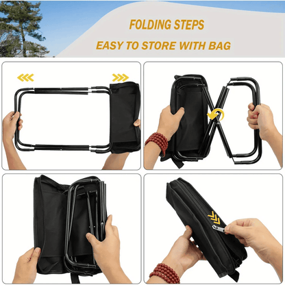 Portable foldable backpack stool lightweight compact camping chair