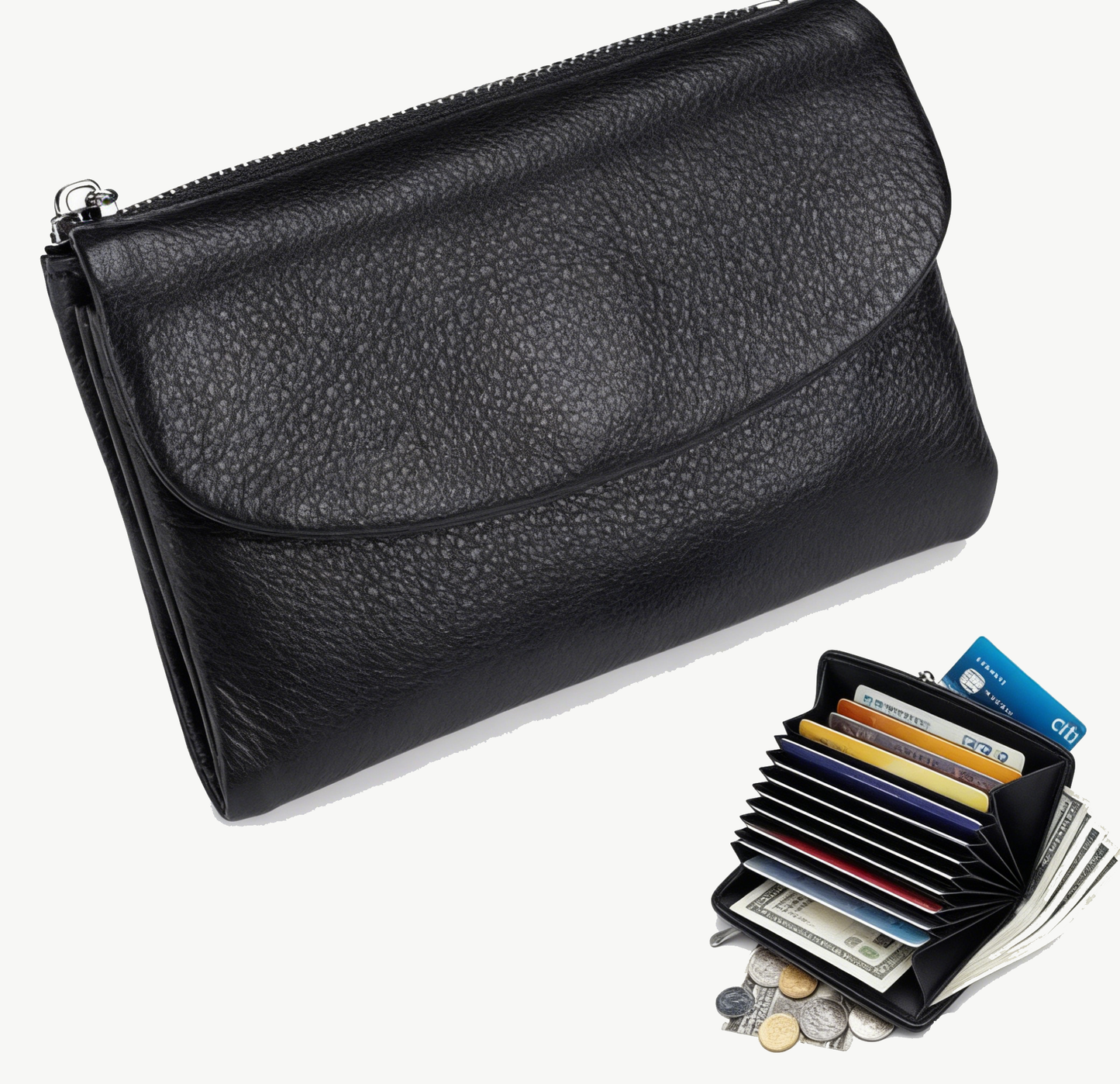 Last Day 49% OFF Pebble Leather Wallet Buy 2 Get Free Shipping Today
