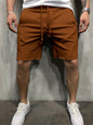 Nexenri Loose Plain Elastic Waist Shorts