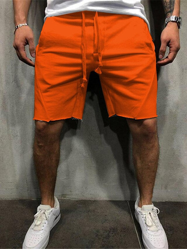Nexenri Loose Plain Elastic Waist Shorts