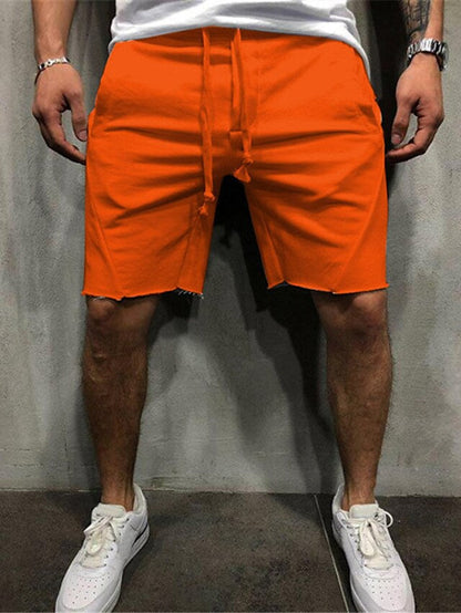 Nexenri Loose Plain Elastic Waist Shorts
