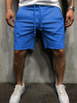 Nexenri Loose Plain Elastic Waist Shorts