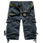 Men's Multi Pocket Plain Cargo Shorts