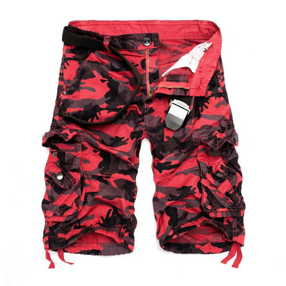 Women's Vintage Camo Multi-Pocket Cargo Shorts