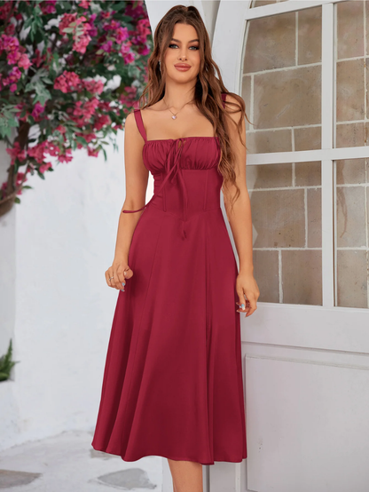 ✨Last Day 49% OFF✨Ruched Bust Split Thigh Cami Dress-Buy 2 Get Free Shipping Today