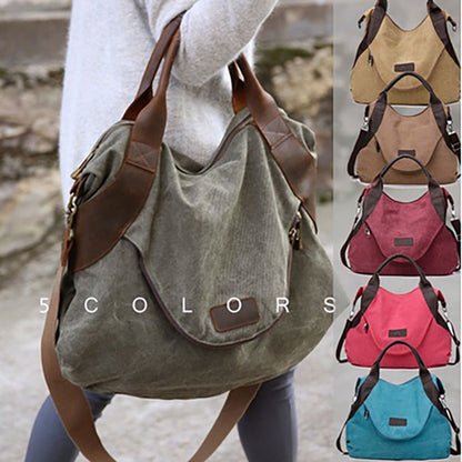 Large Casual Canvas Tote Shoulder Bag