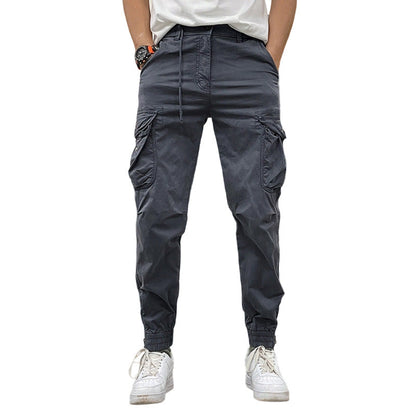 Men's Multi-Pockets Drawstring Elastic Waist Cargo Pants