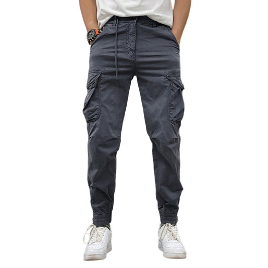 Men's Multi-Pockets Drawstring Elastic Waist Cargo Pants