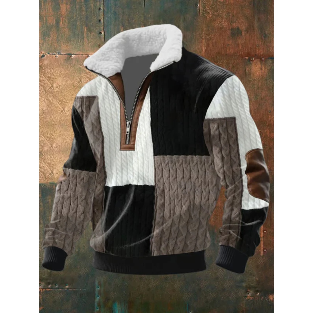 HIGH-COLLAR FLEECE SWEATER