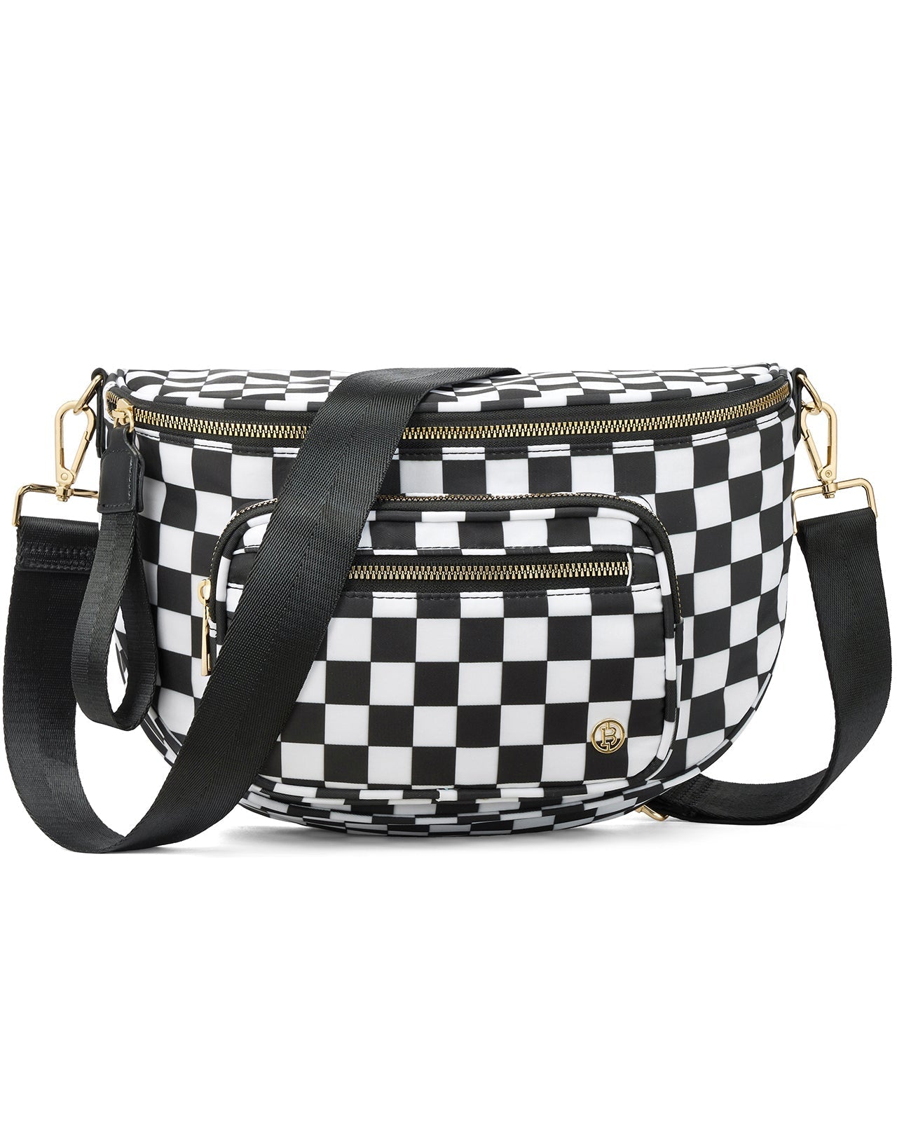 ✨Last Day 49% OFF✨Checkered Leather Bum & Crossbody Bag – RFID Protected-Buy 2 Get Free Shipping Today