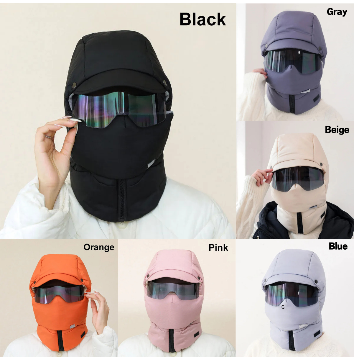Winter Special Offer-5 In 1 Windproof Full Cover Outdoor Mask with Glasses