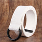 Nexenri Double Buckle Canvas Simple Belt