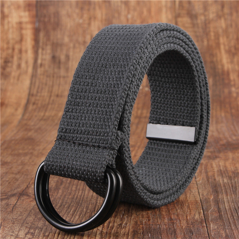 Nexenri Double Buckle Canvas Simple Belt