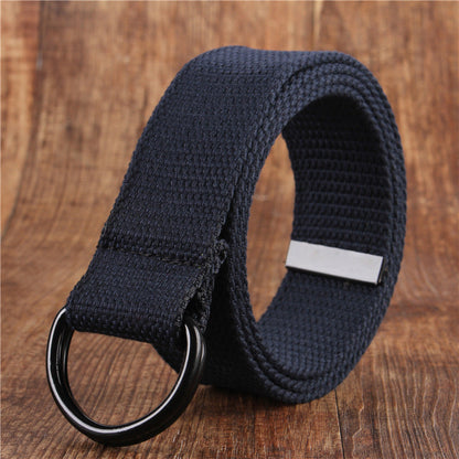 Nexenri Double Buckle Canvas Simple Belt