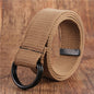 Nexenri Double Buckle Canvas Simple Belt