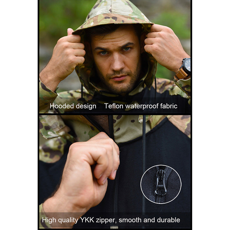 Nexenri Outdoor Cool Hooded Long Sleeve Men's T-shirt