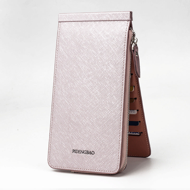 Unisex Long Wallet Zipper Pocket 1 zipper slot , 26 card slot