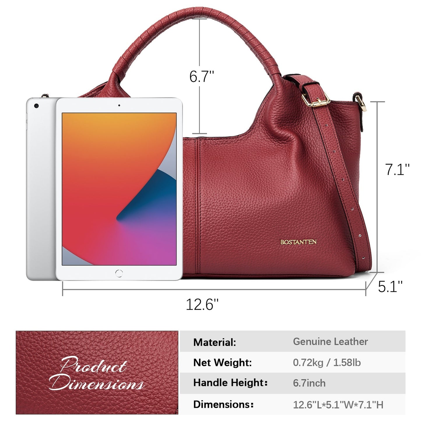 Nevin Genuine Leather Satchel Tote