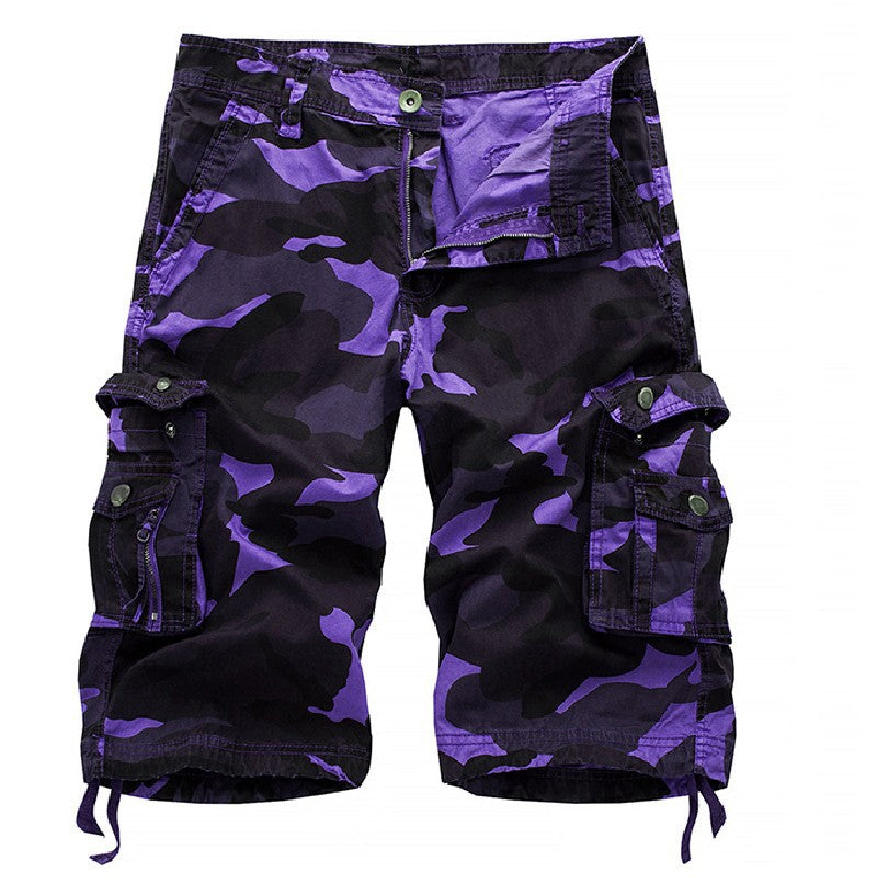 Women's Vintage Camo Multi-Pocket Cargo Shorts
