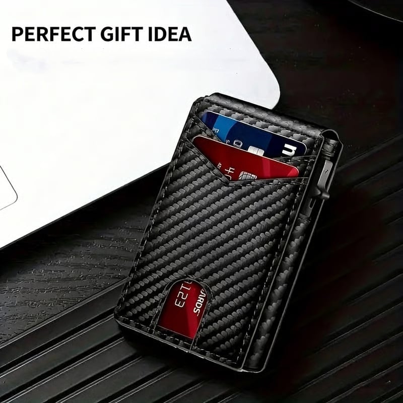 Minimalist RFID Aluminum Wallet with Pop-Up & ID Window