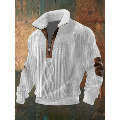 HIGH-COLLAR FLEECE SWEATER
