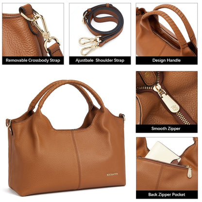Nevin Genuine Leather Satchel Tote