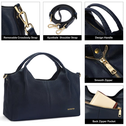 Nevin Genuine Leather Satchel Tote