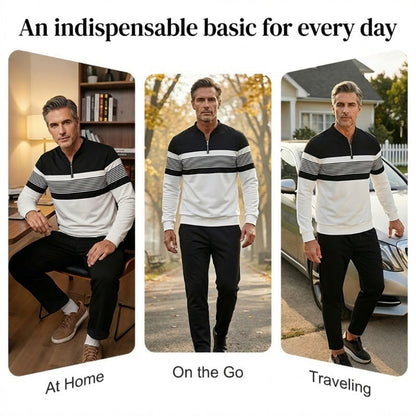 Men's Graphic Print Pullover & Pants Set – Street Style, Comfort Fit & Casual Look