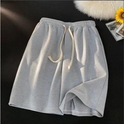 Men's Shorts Summer Street Wear Straight Loose Casual Pants solid color All-Match Thin Sports Five-Point Pants Beach