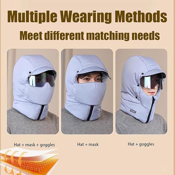 Winter Special Offer-5 In 1 Windproof Full Cover Outdoor Mask with Glasses