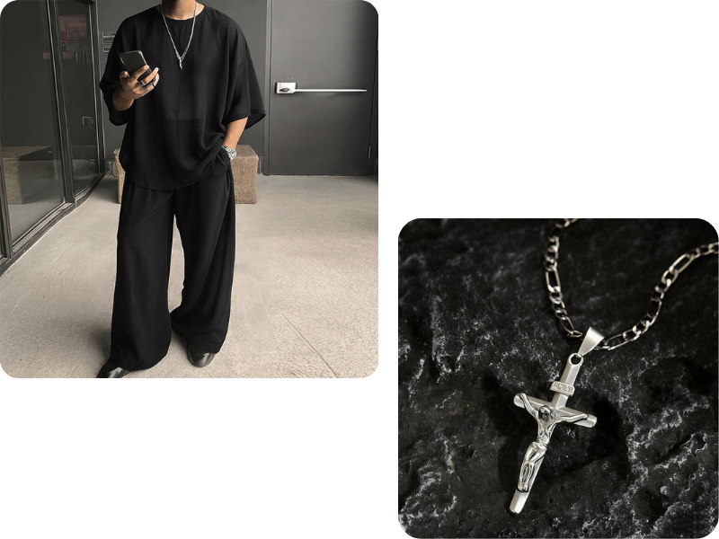 Men's T-Shirt & Wide-Leg Pants 2-Piece Set